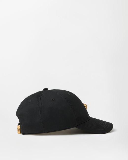 Versace Black Cotton Baseball Cap