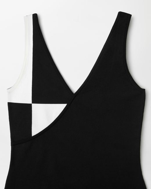 Versace Black Stretch Wool Knit Mini Dress