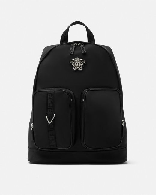 Mochila De Nailon La Medusa Versace de hombre de color Black