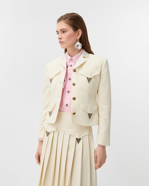 Versace White Wool Jacket