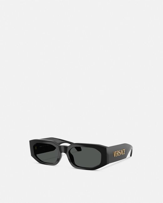 Versace White Signature Rectangular Sunglasses