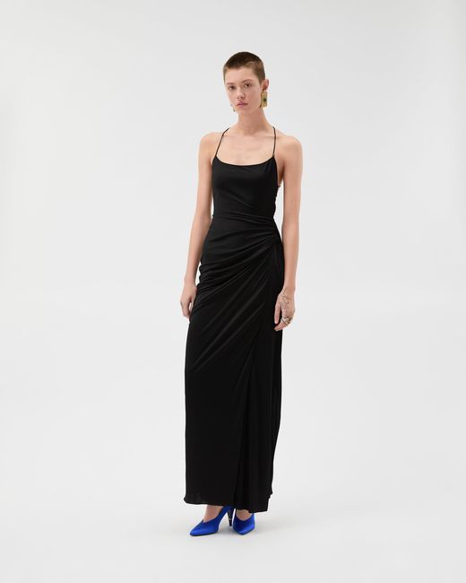 Versace Black Jersey Maxi Dress