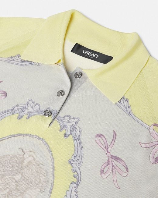 Versace White Silk Polo