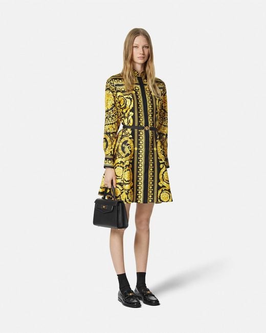 Chemisier Mini di Versace in Metallic