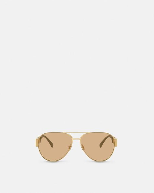 Versace Natural Greca Pilot Sunglasses for men