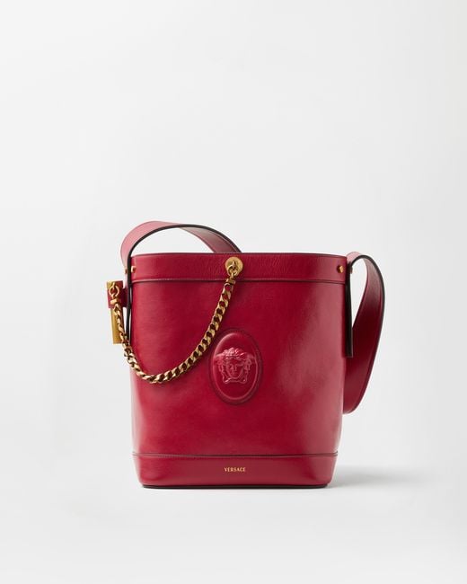 Pivot Borsa A Secchiello Piccola di Versace in Red