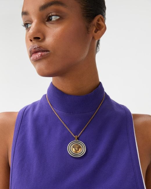 Versace White Orbit Chain Necklace for men