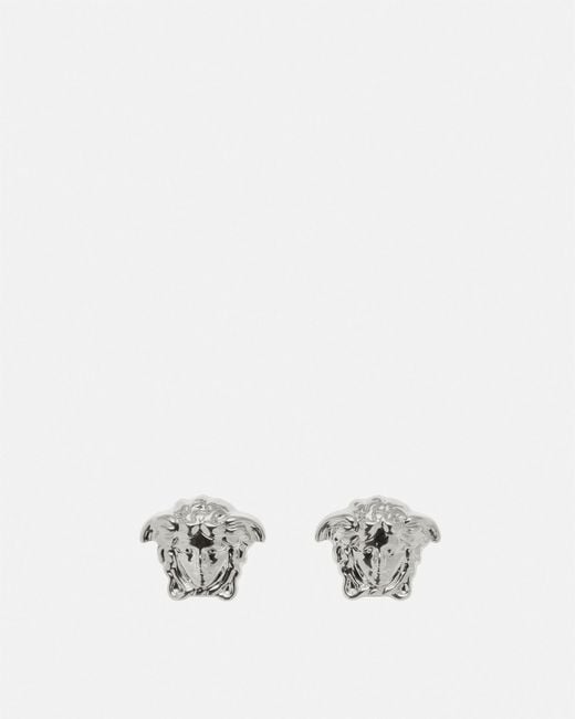 Orecchini A Bottone La Medusa di Versace in White