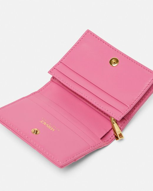 Versace Pink Gesteppte Faltgeldbörse Medusa '95