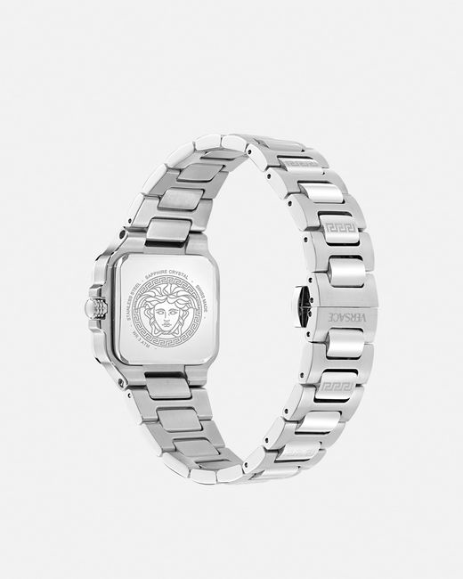 Versace White Greca Edge Watch
