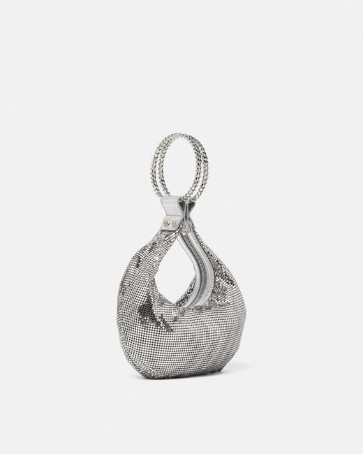 Versace White Metal Mesh Mini Bag