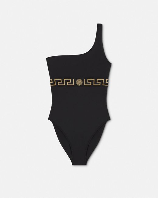 Versace Black Greca Swimsuit