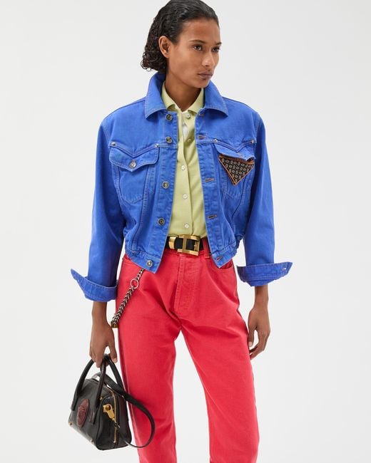 Blouson Slim di Versace in Blue
