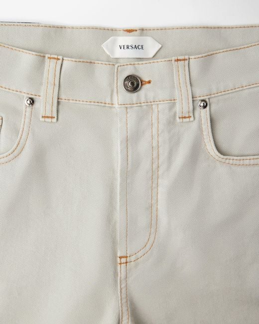 Versace White Tapered Jeans for men