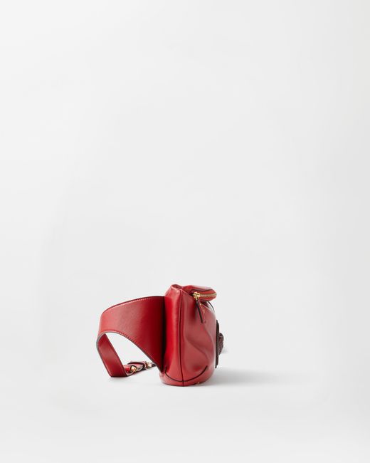 Versace Red Lou Nappa Belt Bag for men