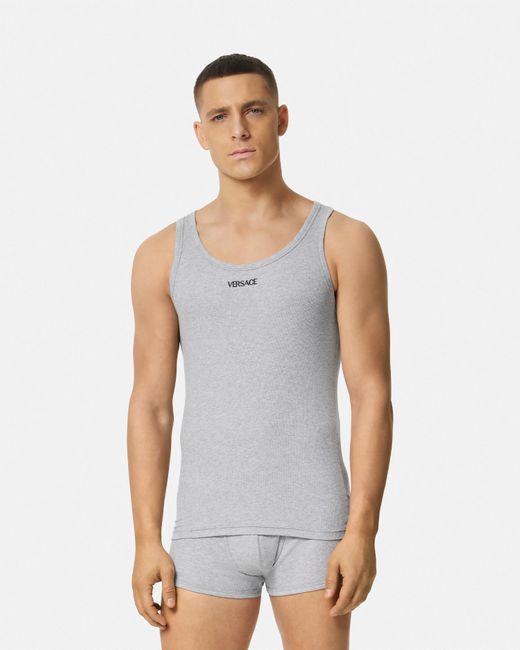 Versace Gray Swimwear for men