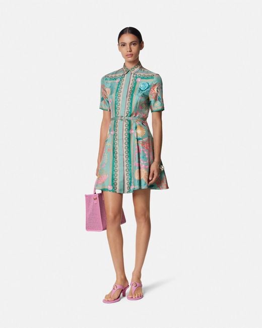Versace Green Silk Dress