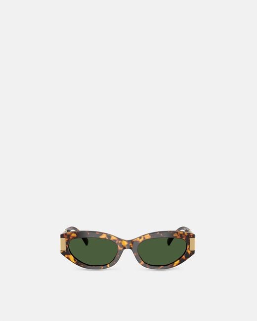 Versace Green Greca Cat-Eye Sunglasses