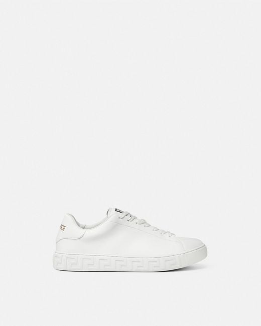Versace White Greca Nylon Sneakers for men