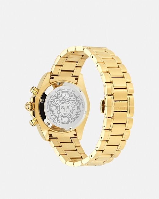 Reloj Chrono X Versace de hombre de color Metallic