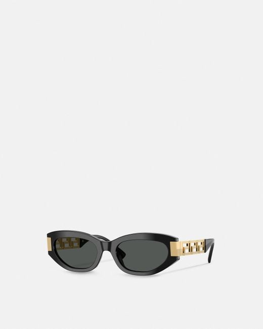 Greca Lunettes De Soleil Ail-De-Chat Versace en coloris White