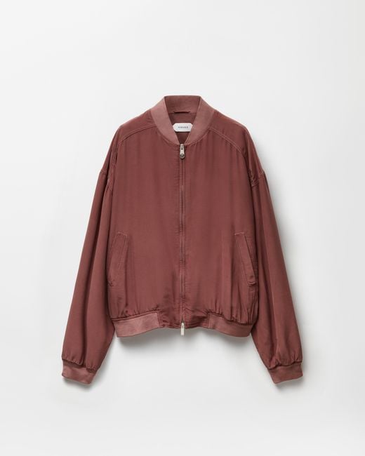 Versace Red Silk-Poplin Zip Blouson for men