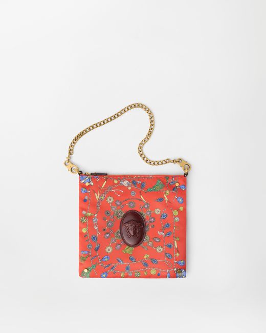 Versace White Cabine Printed Duchesse Shoulder Bag