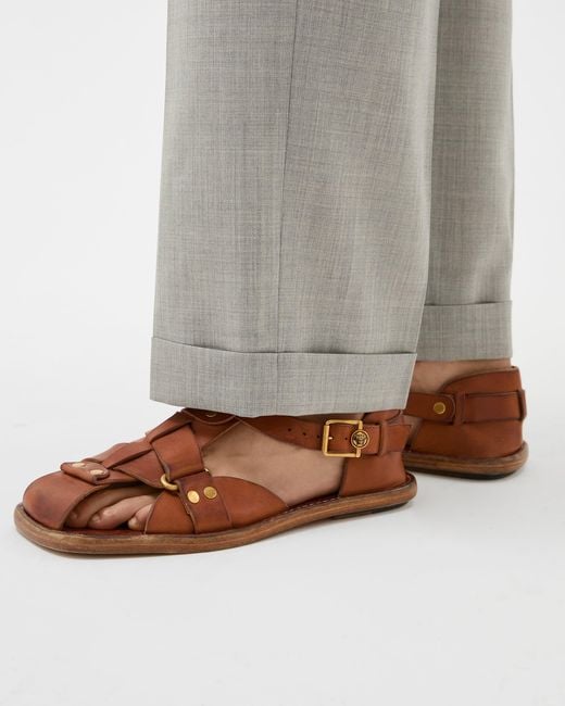Versace White Souvenir Leather Sandals for men