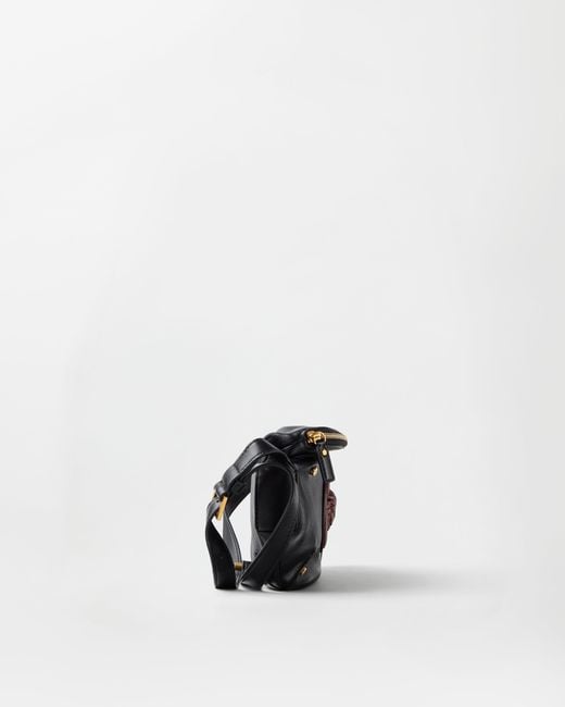 Versace Black Lou Nappa Mini Shoulder Bag