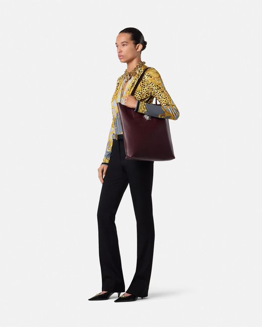 Body Drappeggiato Cheetah Foulard di Versace in Metallic