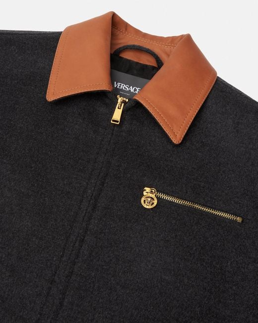 Versace Black Wool Blouson for men