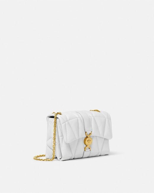 Versace White Sac Porté Épaule Matelassé Kleio