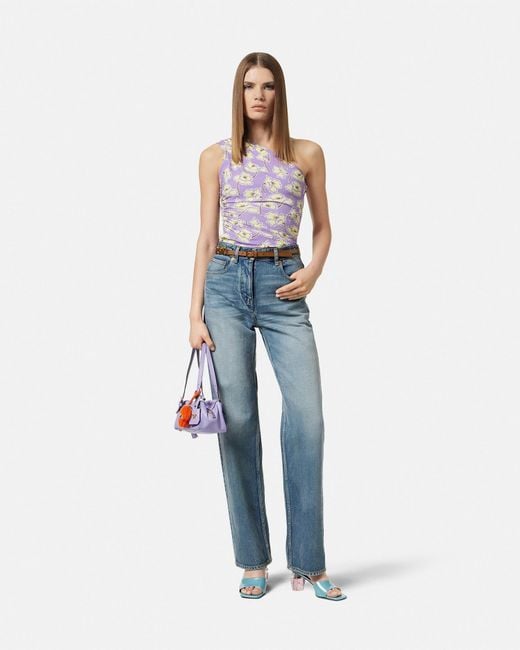 Vaqueros De Corte Estándar Hechos En Japón Versace de color Blue