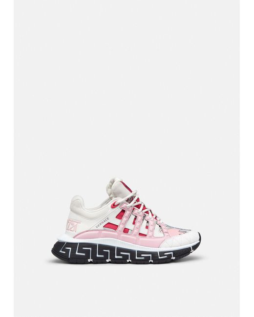 Versace Trigreca Sneakers in White+Pink (White) | Lyst