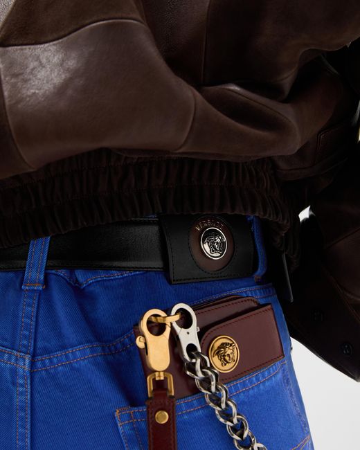 Versace Blue Straight Jeans for men