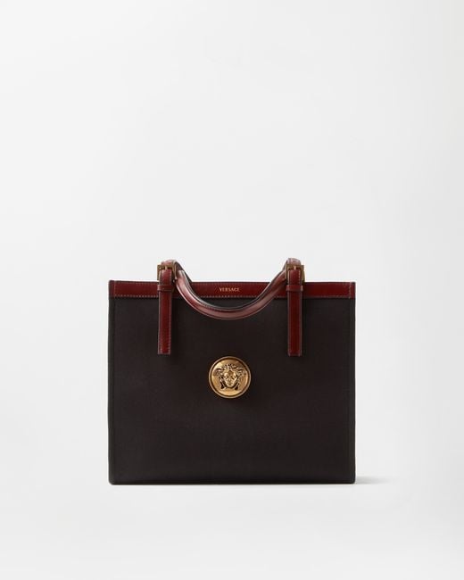 Versace Black Rivière Canvas Tote