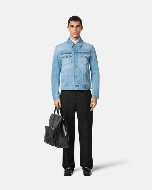 Versace Blue Blouson Denim Jacket for men
