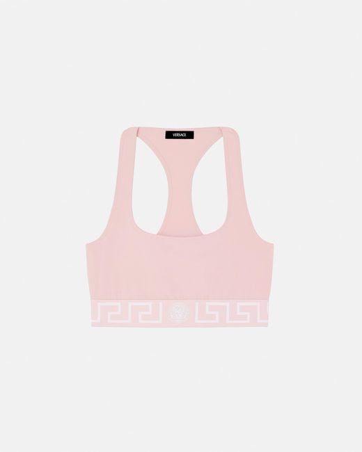 Versace Pink Cotton-Jersey Scoop Bralette