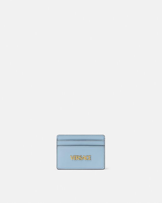 Versace Blue Tag Leather Card Holder