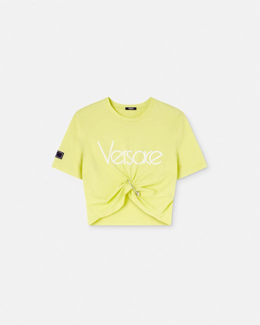 Versace Yellow 1978 Re-edition Logo Crop T-shirt