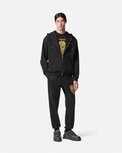 Versace Black Year Of The Dragon Sweatpants for men