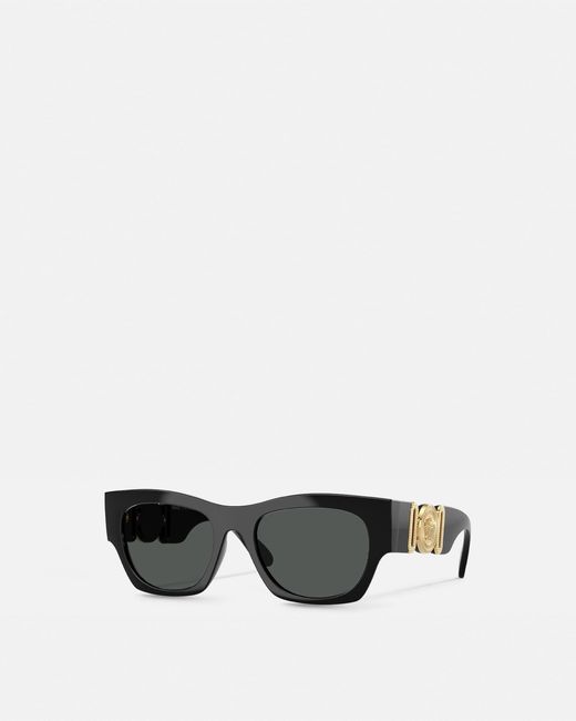 Versace White Lunettes De Soleil Medusa Biggie for men