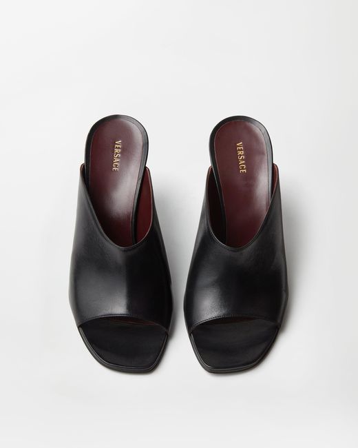 Versace White Giulietta Leather Mules 80 Mm for men