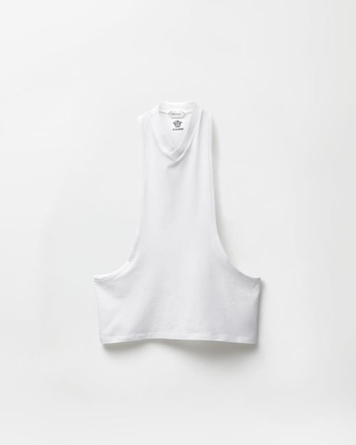 Versace White Stretch Cotton-Jersey Tank Top for men