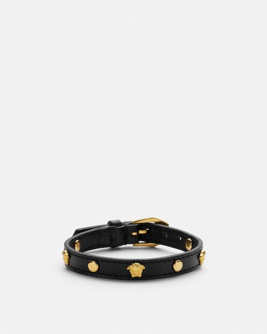 Versace White Bracelet En Cuir Medusa for men