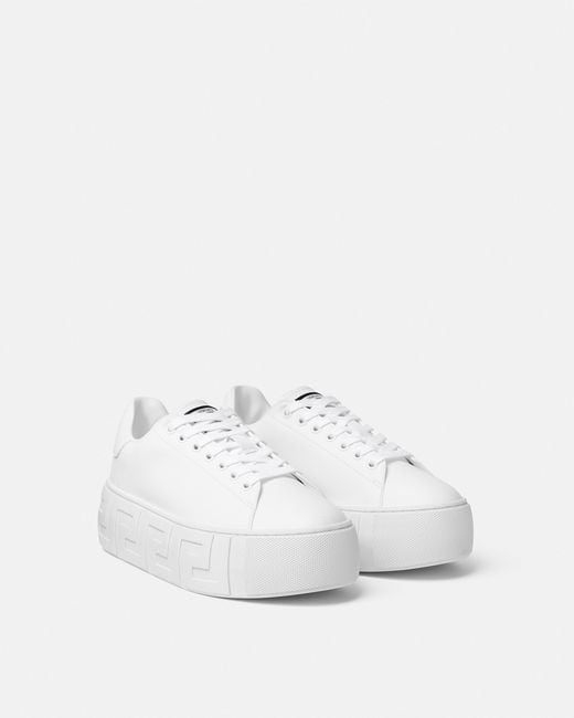 La Greca Zapatillas Con Plataforma Versace de color White