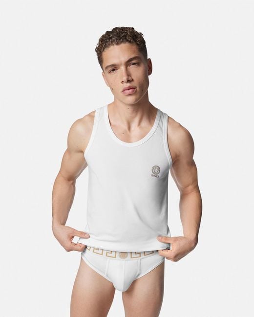 Versace Multicolor Lot De Trois Slips À Bordure Greca for men