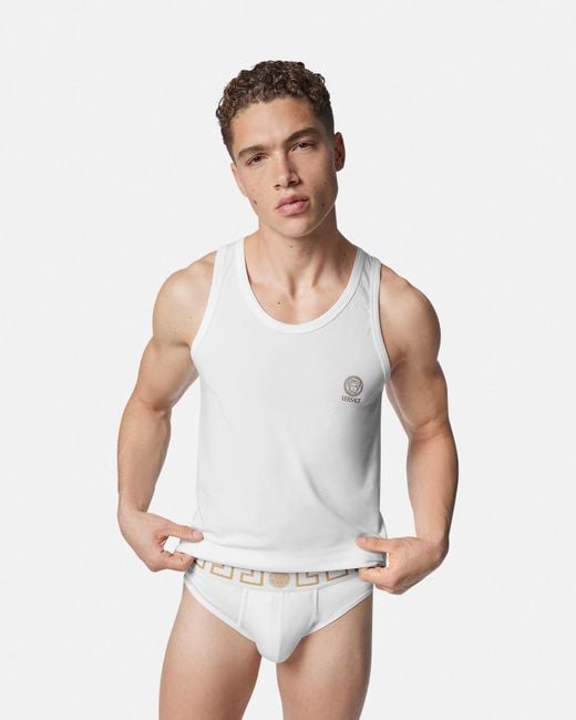 Versace Multicolor Lot De Trois Slips À Bordure Greca for men