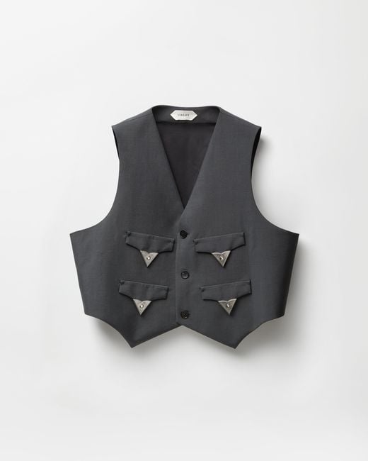 Versace Gray Wool-Mohair Vest for men
