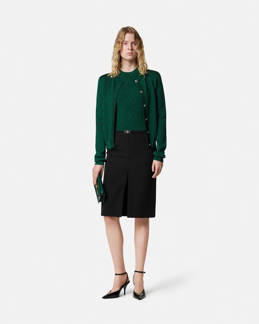 Versace Green Fitted Top